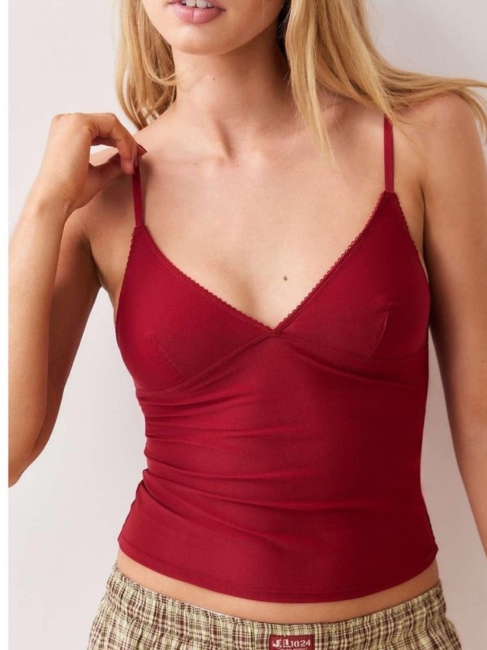 NWT Urban Outfitters Burgundy Ribbed Cami Tank